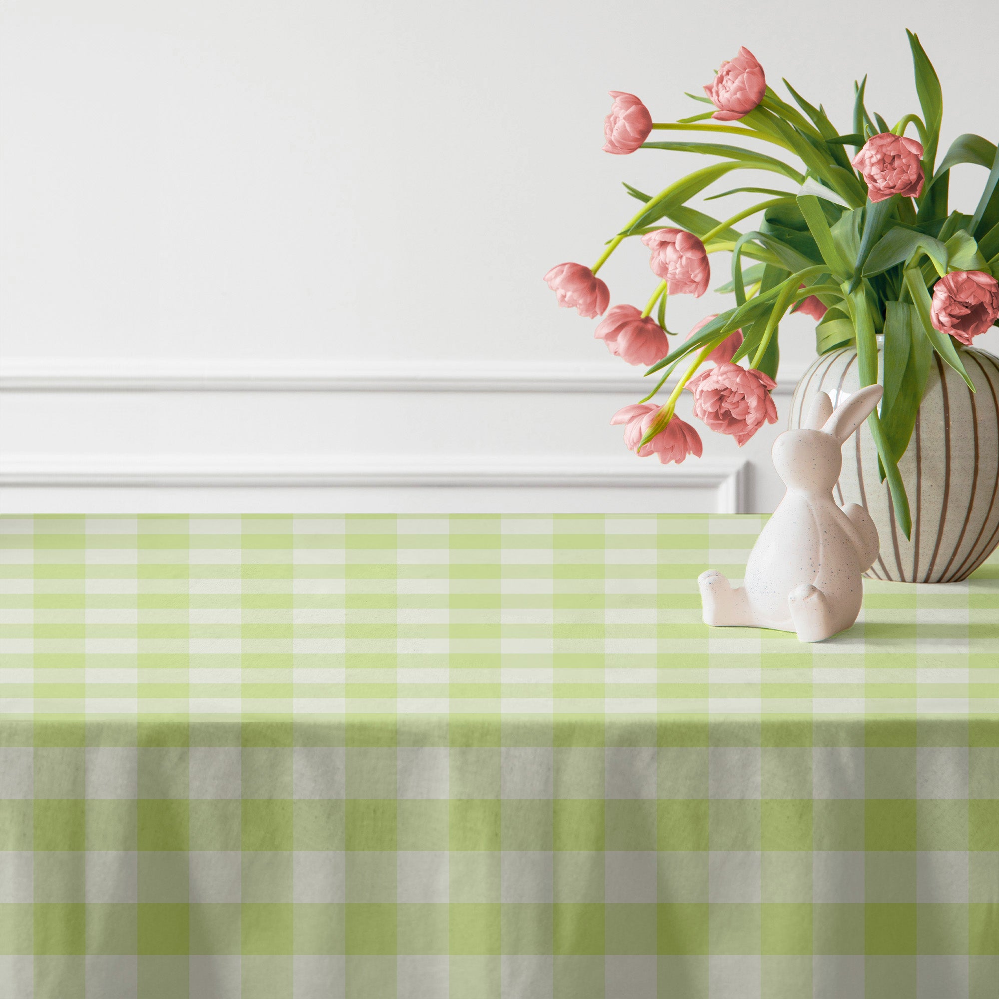 Gingham tablecloth