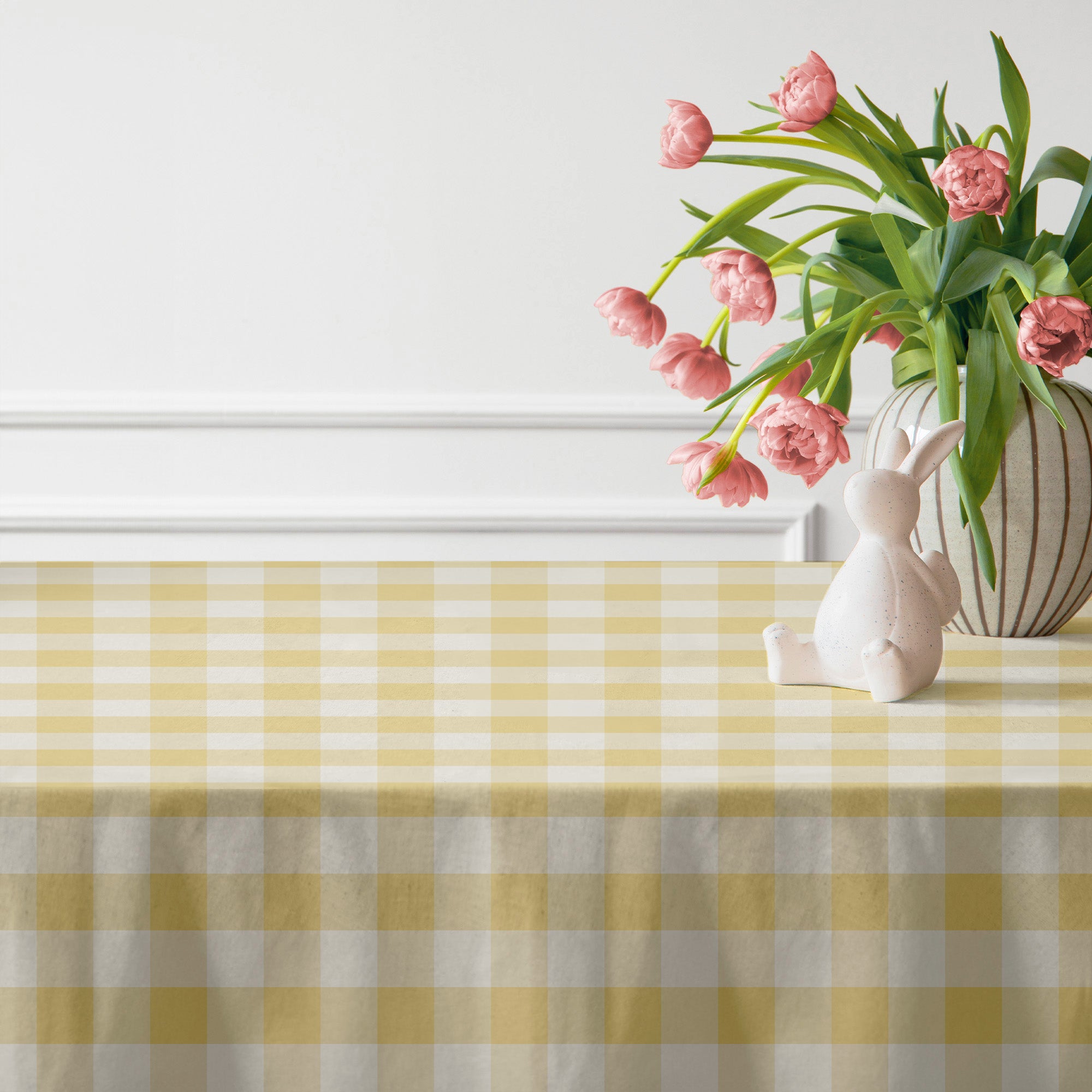 Gingham tablecloth
