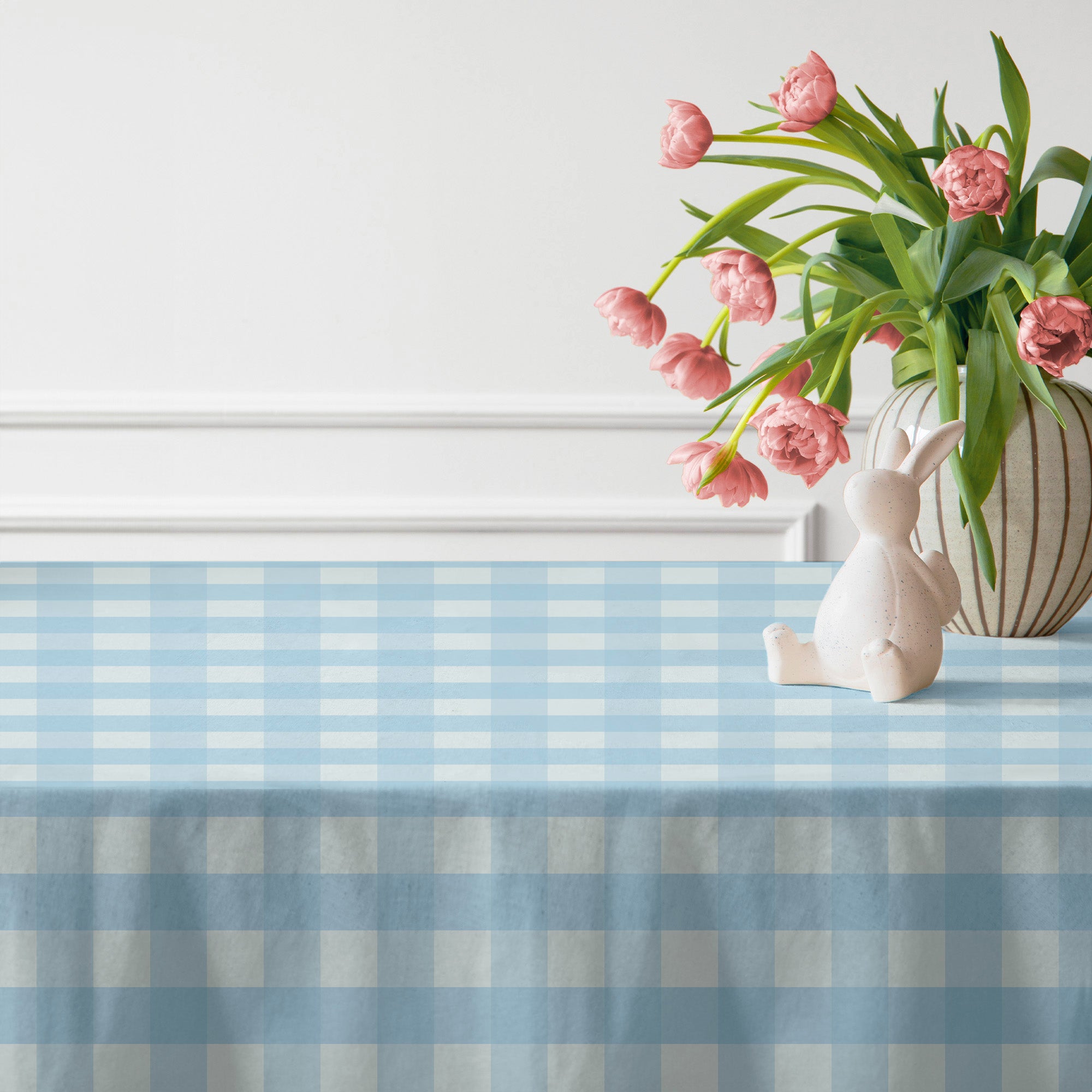 Gingham tablecloth